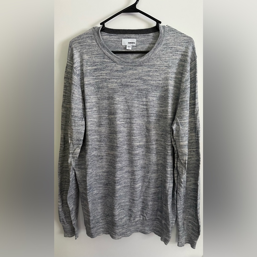 Sonoma Goods for Life. Men’s Heather Light Blue Sweater.